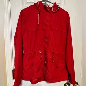 Perfect lightweight Red J Crew Jacket Women’s Size Medium gently used